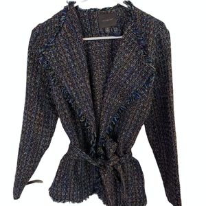 The Limited Belted Tweed Blazer Jacket Coat Size 8